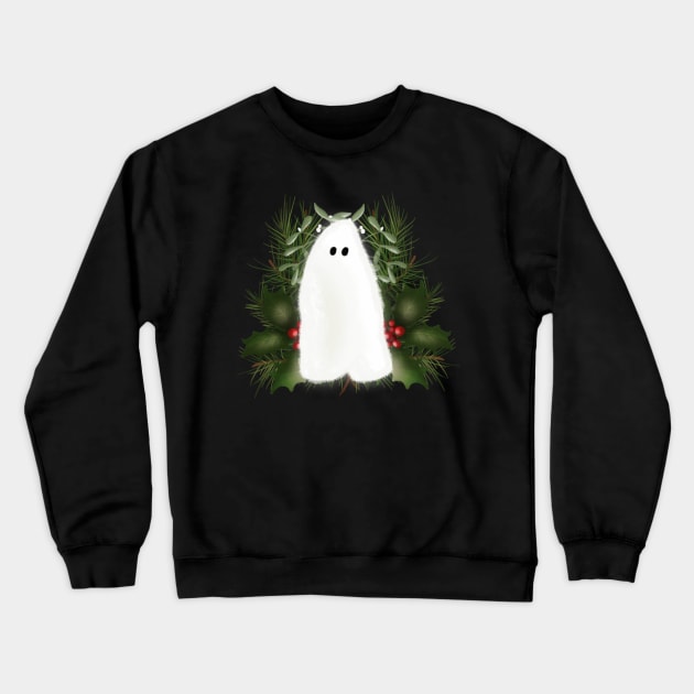 Christmas Spirit Ghost Print Crewneck Sweatshirt by TGSC